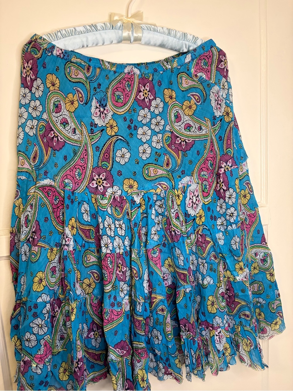 Vintage Kitschy Paisley Y2k Midi Skirt - Picture 2 of 3